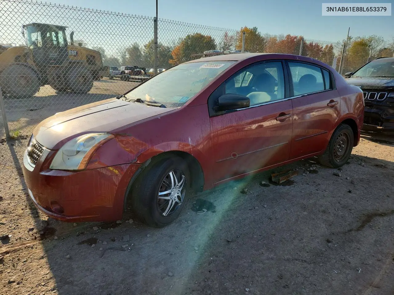 NISSAN SENTRA 2008, VIN 3N1AB61E88L653379