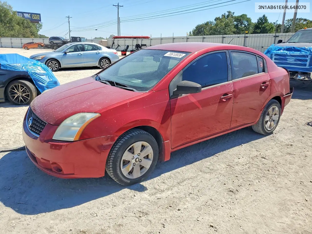 NISSAN SENTRA 2009, VIN 3N1AB61E69L648070