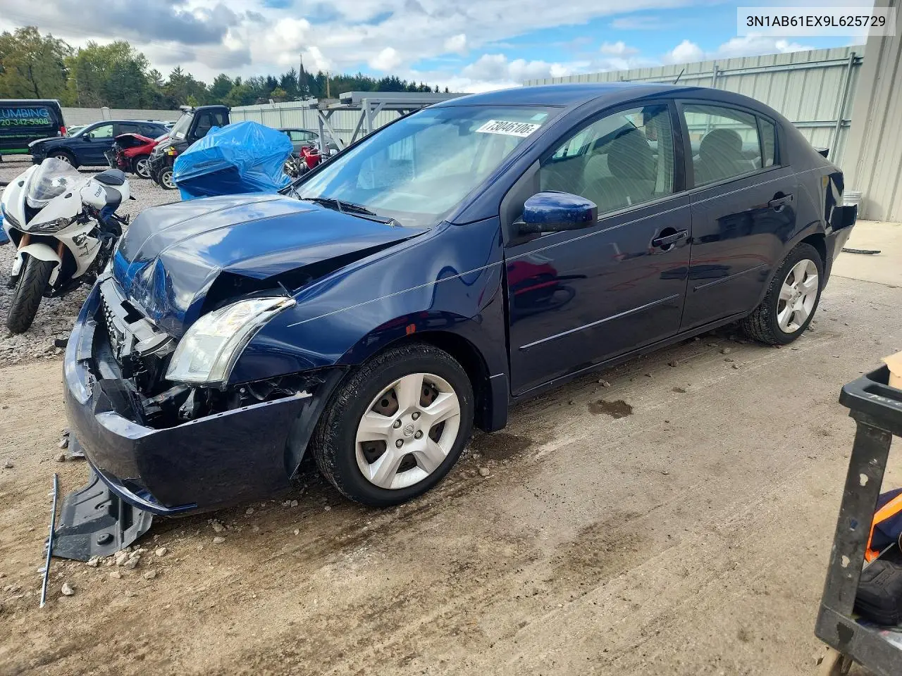 NISSAN SENTRA 2009, VIN 3N1AB61EX9L625729