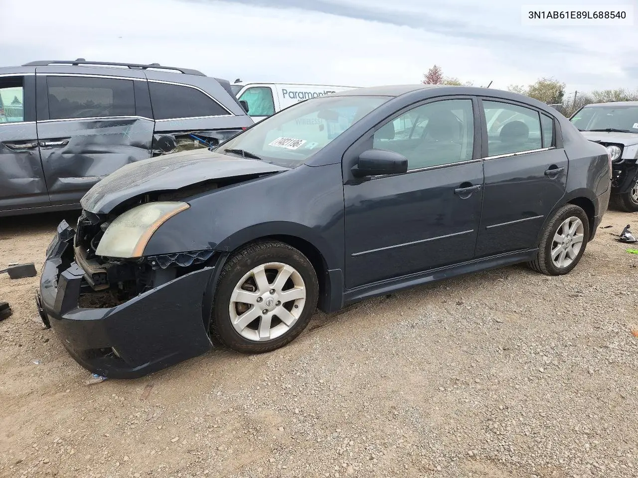 NISSAN SENTRA 2009, VIN 3N1AB61E89L688540