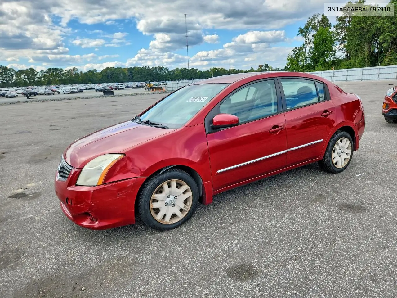 NISSAN SENTRA 2010, VIN 3N1AB6AP8AL697910