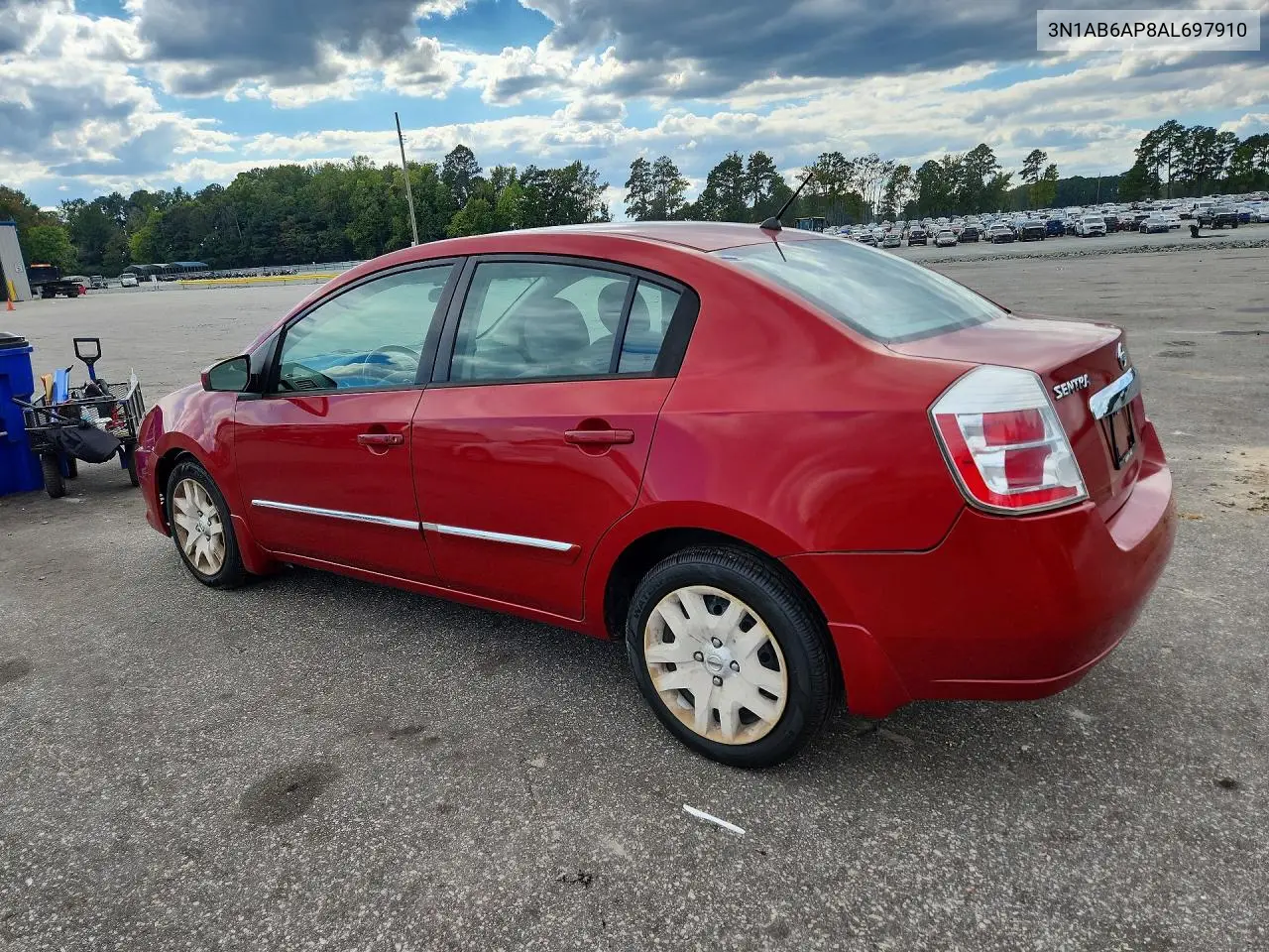 2010 NISSAN SENTRA VIN 3N1AB6AP8AL697910 — фото 2