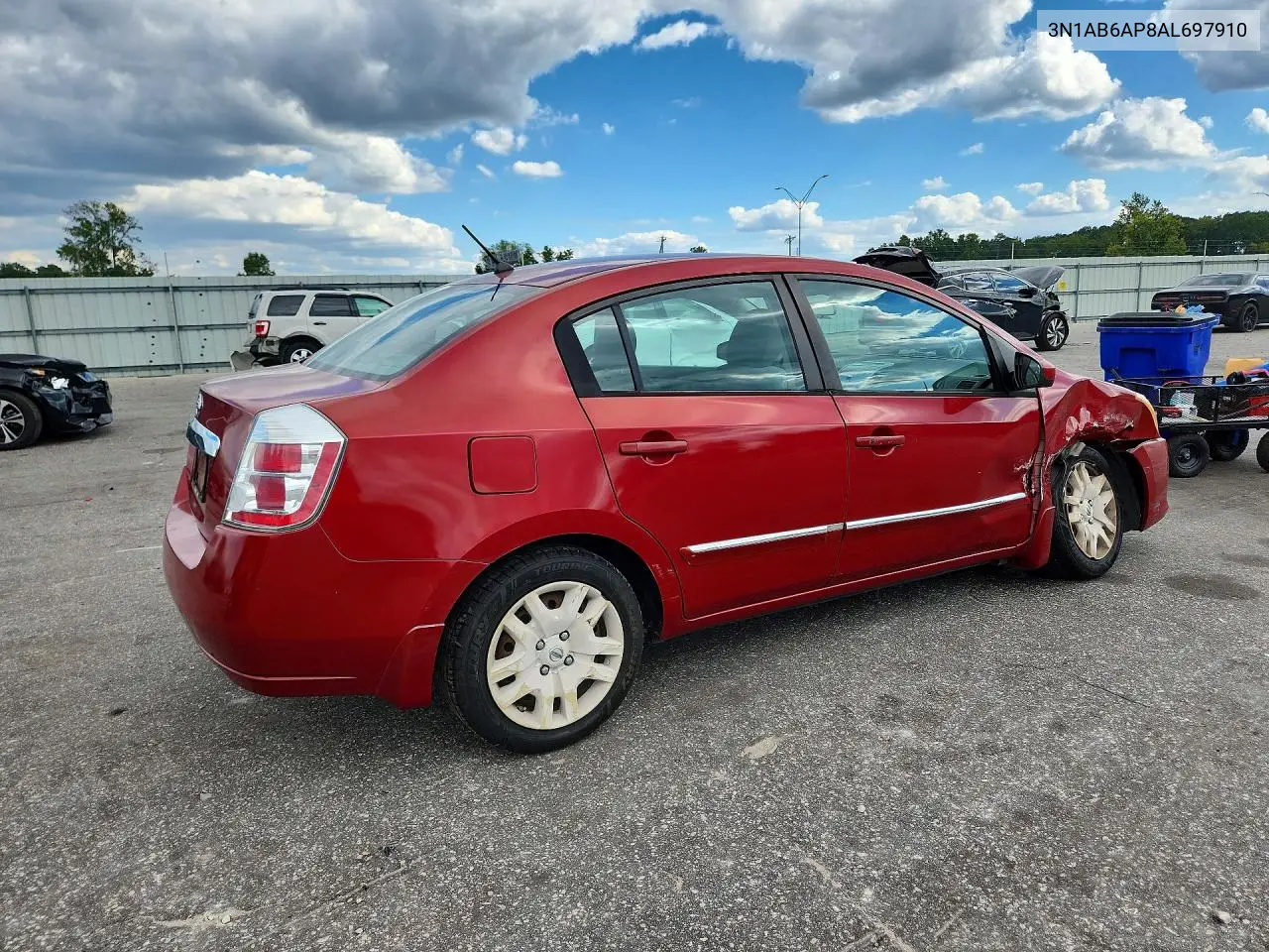 2010 NISSAN SENTRA VIN 3N1AB6AP8AL697910 — фото 3