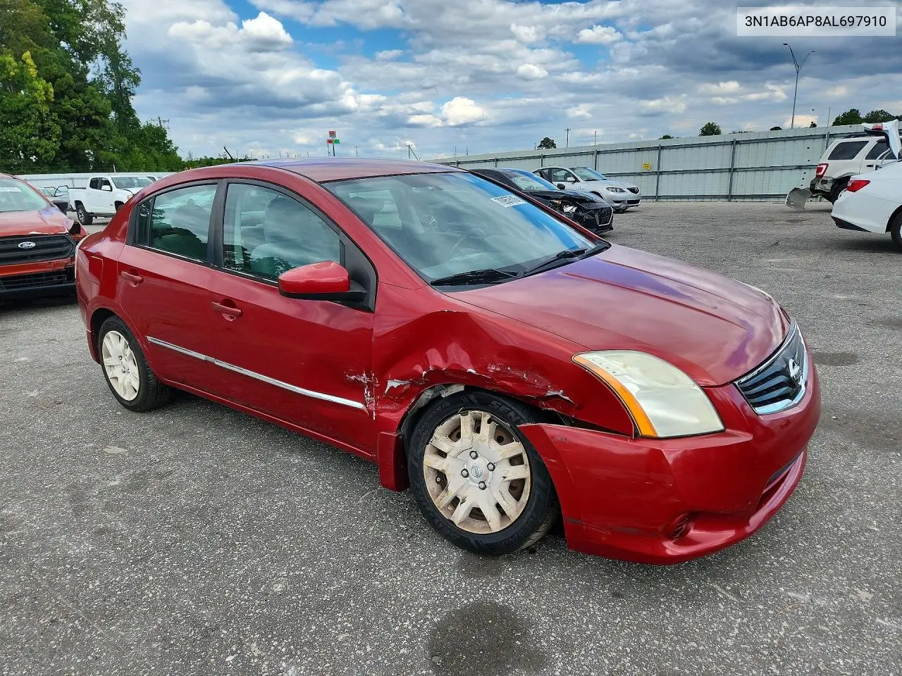 2010 NISSAN SENTRA VIN 3N1AB6AP8AL697910 — фото 4