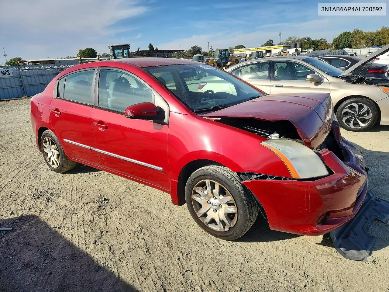 2010 NISSAN SENTRA VIN 3N1AB6AP4AL700592 — фото 4