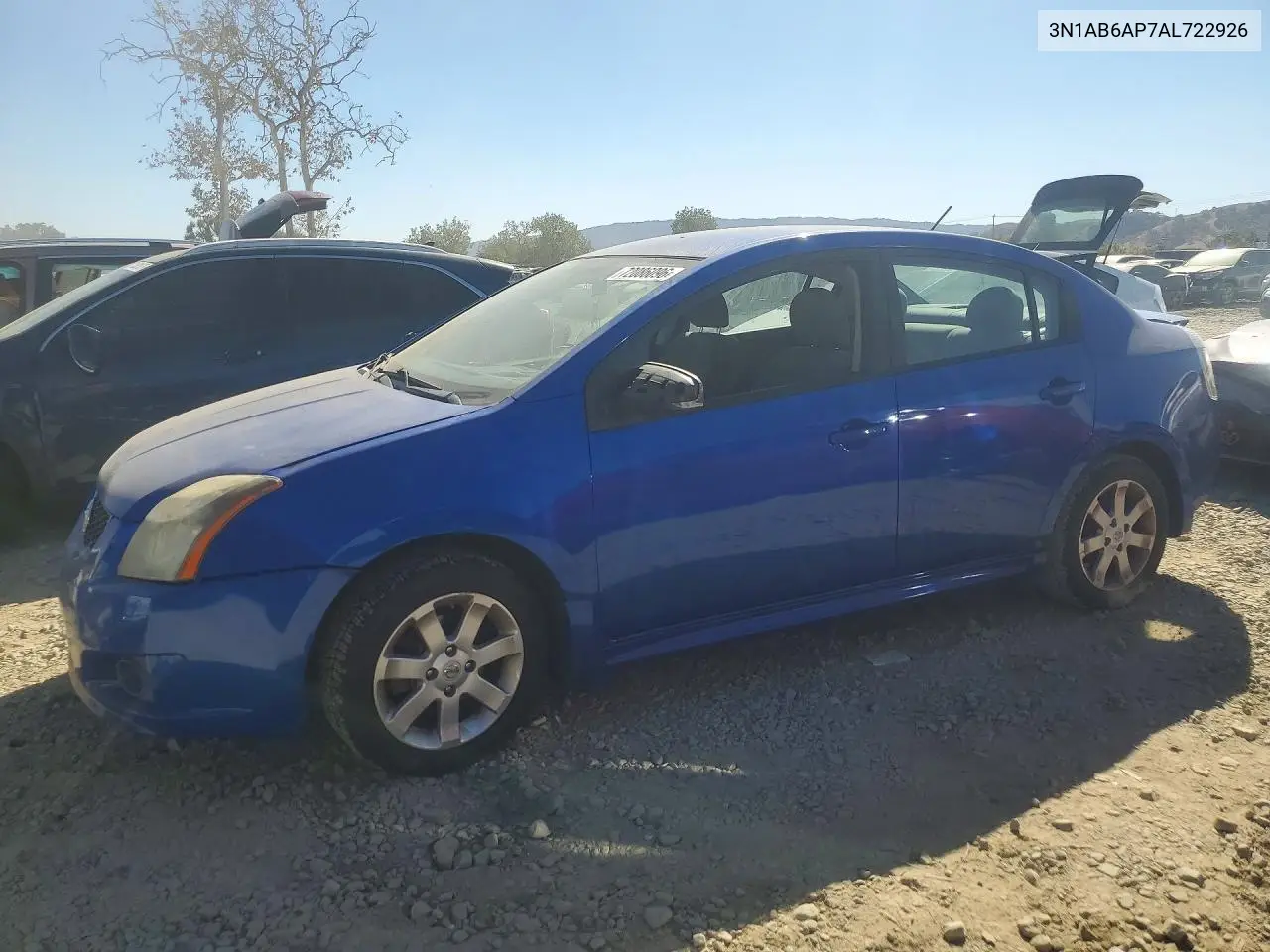 NISSAN SENTRA 2010, VIN 3N1AB6AP7AL722926