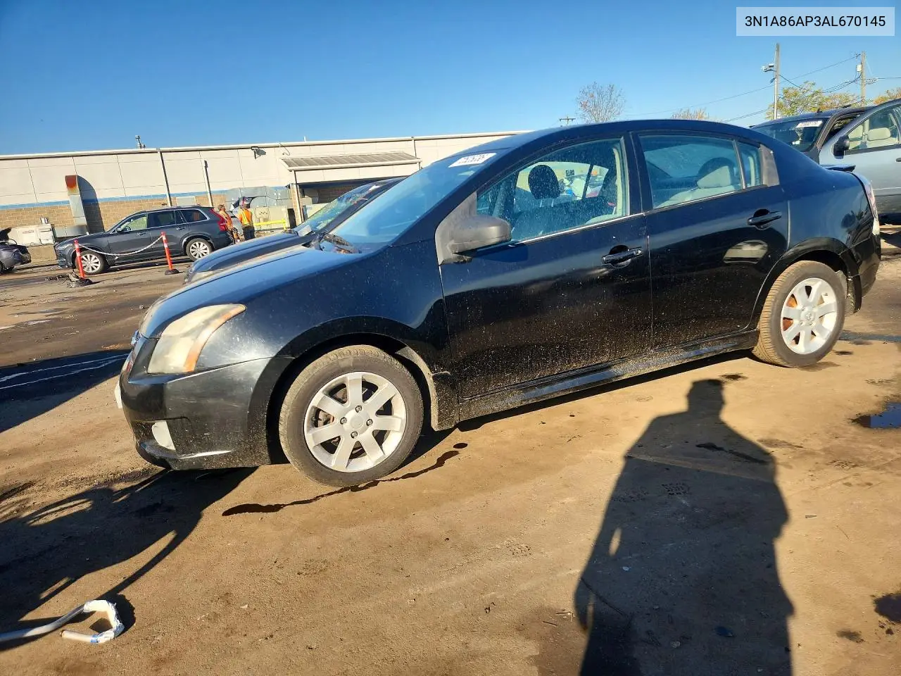 NISSAN SENTRA 2010, VIN 3N1A86AP3AL670145