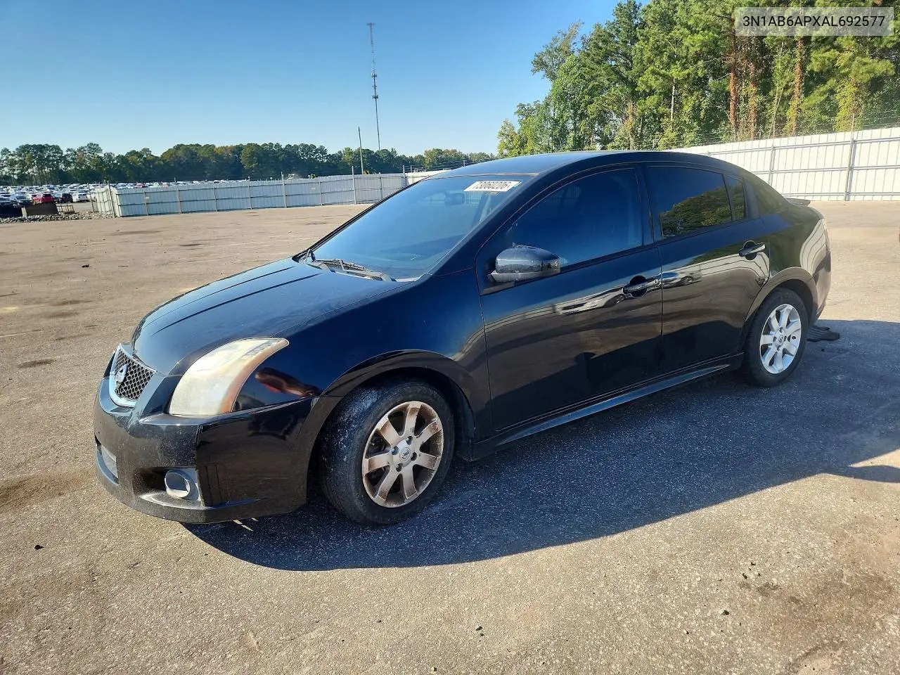 NISSAN SENTRA 2010, VIN 3N1AB6APXAL692577