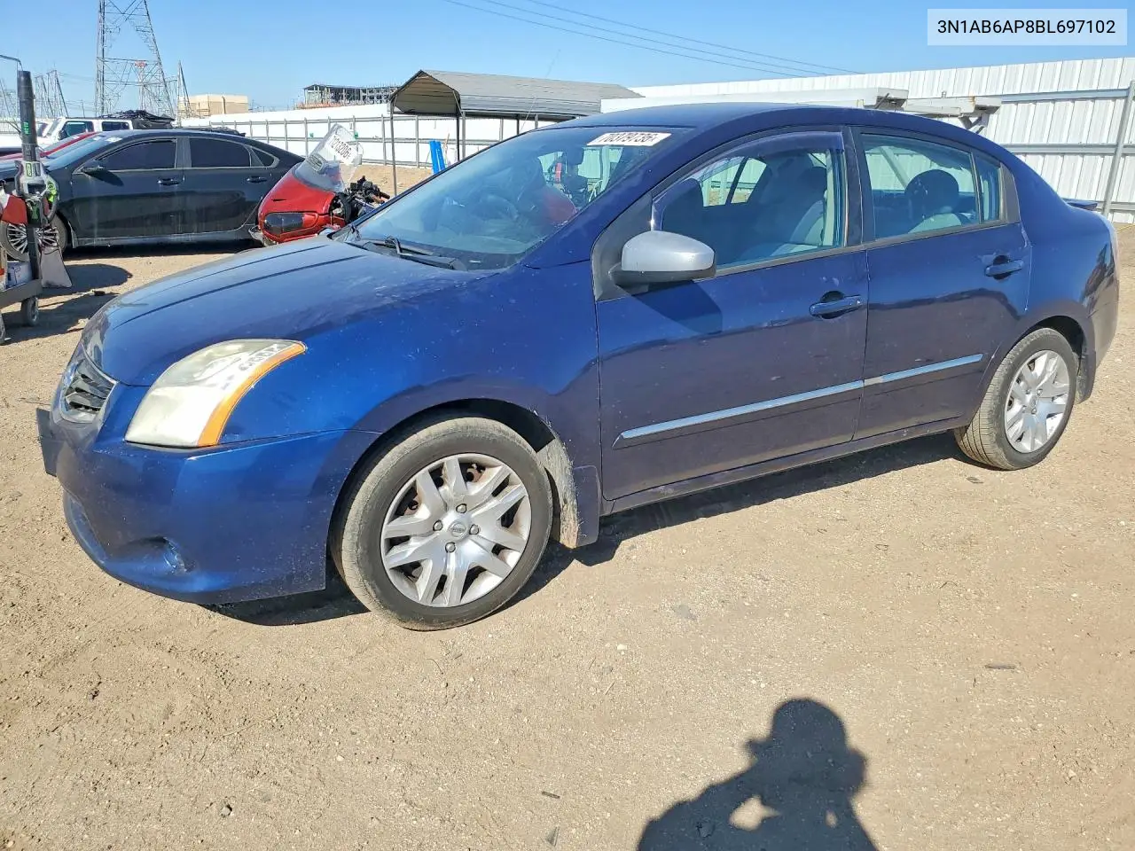 NISSAN SENTRA 2011, VIN 3N1AB6AP8BL697102