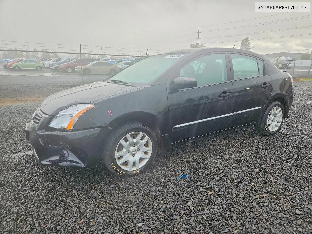 NISSAN SENTRA 2011, VIN 3N1AB6AP8BL701147