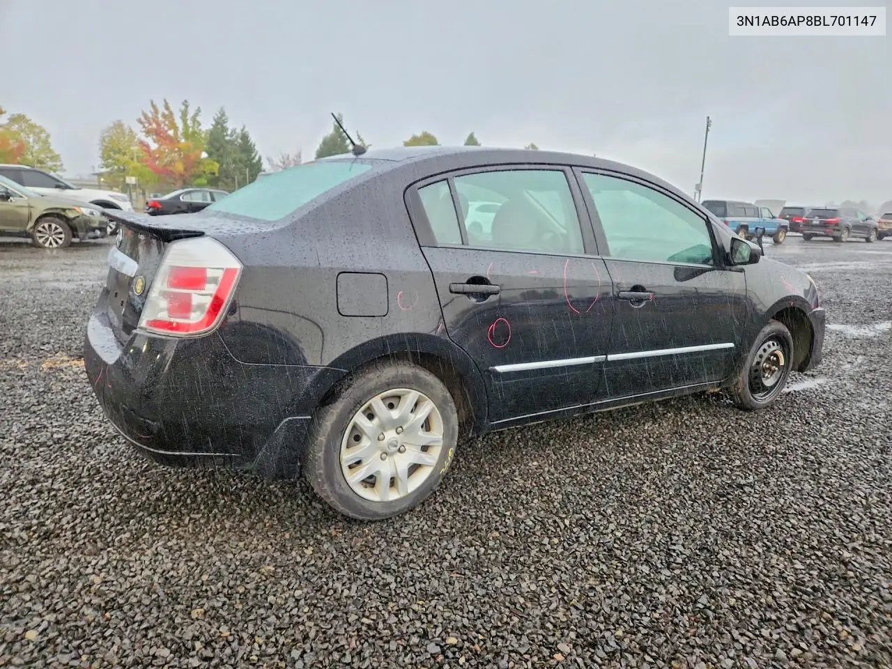 2011 NISSAN SENTRA VIN 3N1AB6AP8BL701147 — фото 3