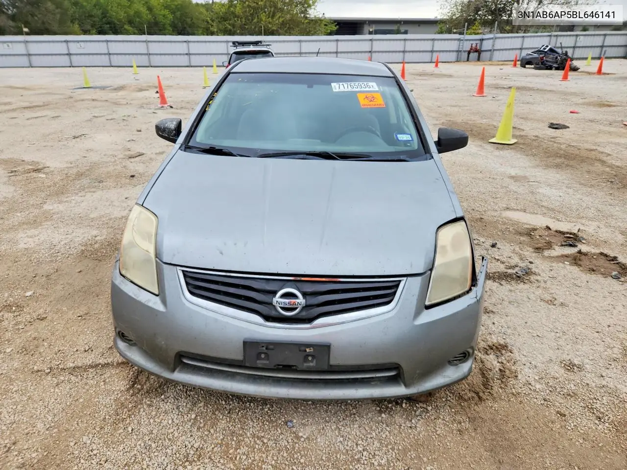 2011 NISSAN SENTRA VIN 3N1AB6AP5BL646141 — фото 5