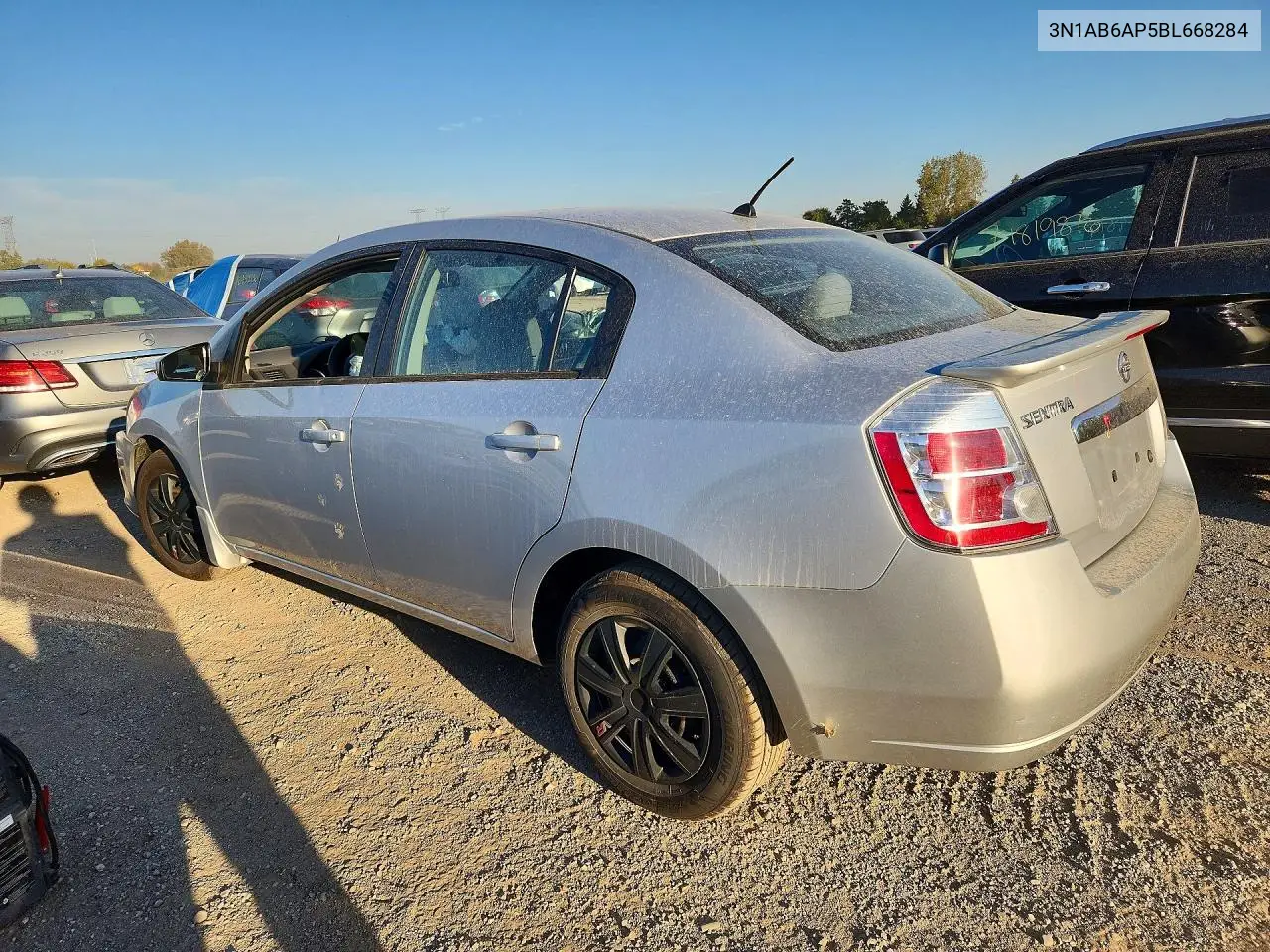 2011 NISSAN SENTRA VIN 3N1AB6AP5BL668284 — фото 2