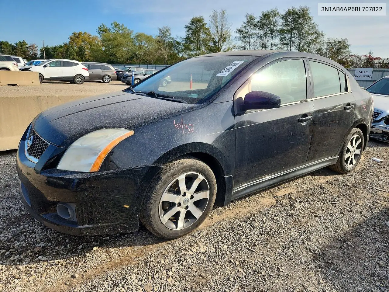 NISSAN SENTRA 2011, VIN 3N1AB6AP6BL707822