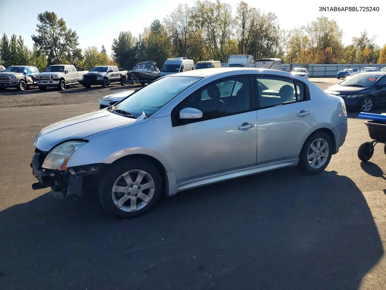 NISSAN SENTRA 2011, VIN 3N1AB6AP8BL725240