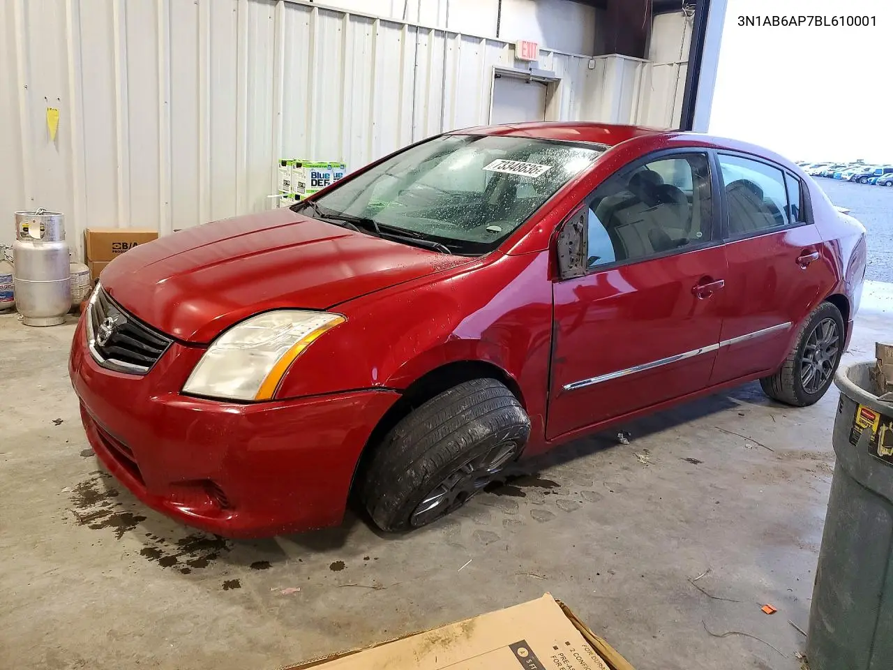 NISSAN SENTRA 2011, VIN 3N1AB6AP7BL610001