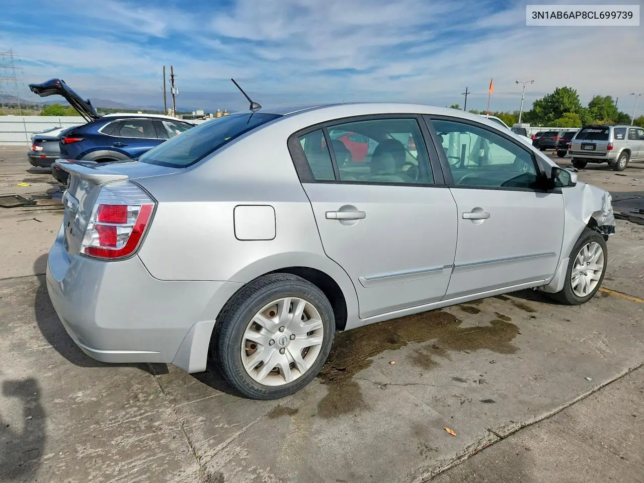 2012 NISSAN SENTRA VIN 3N1AB6AP8CL699739 — фото 3