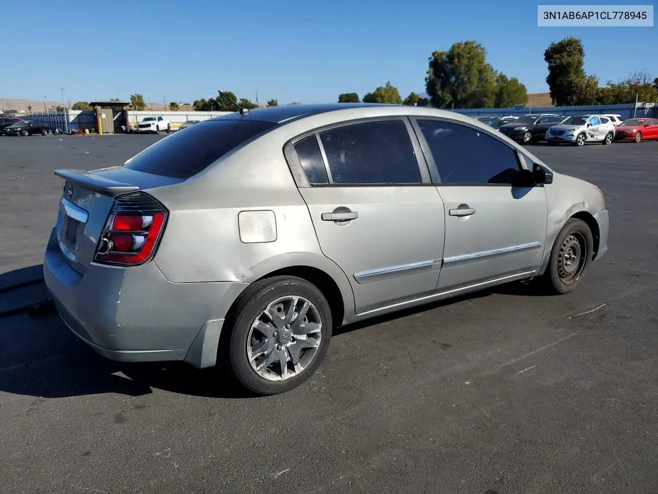 2012 NISSAN SENTRA VIN 3N1AB6AP1CL778945 — фото 3