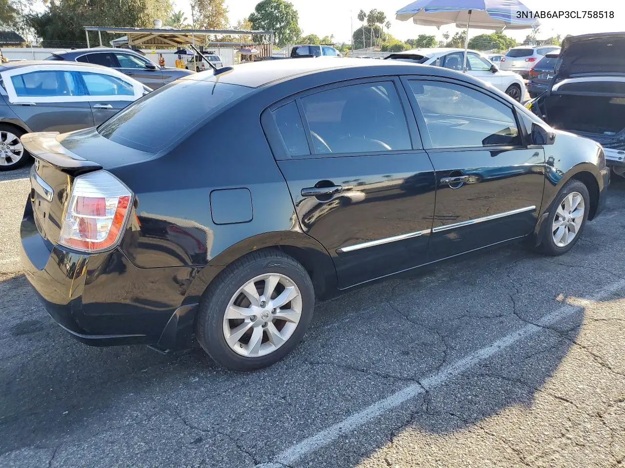 2012 NISSAN SENTRA VIN 3N1AB6AP3CL758518 — фото 3