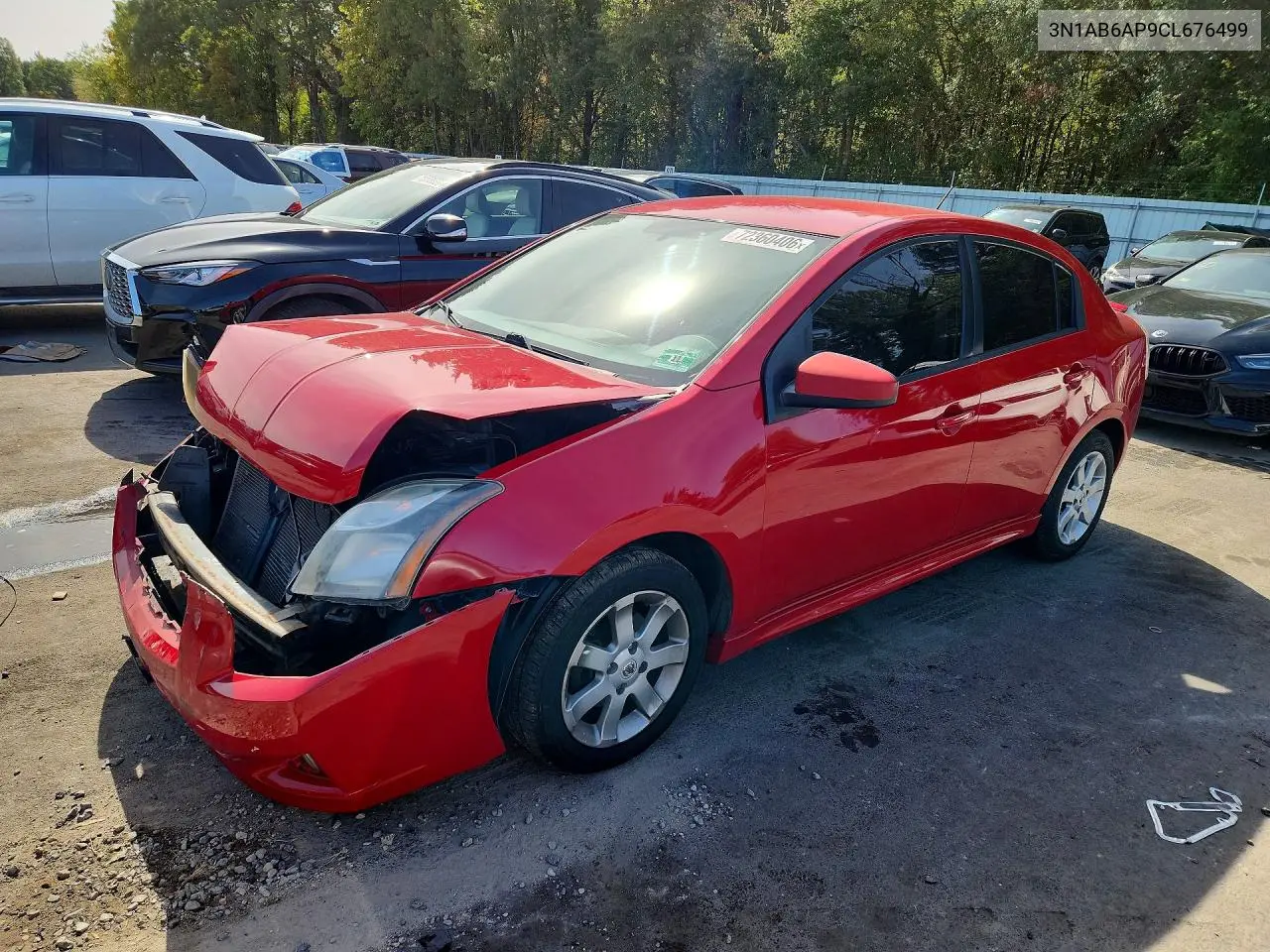 NISSAN SENTRA 2012, VIN 3N1AB6AP9CL676499