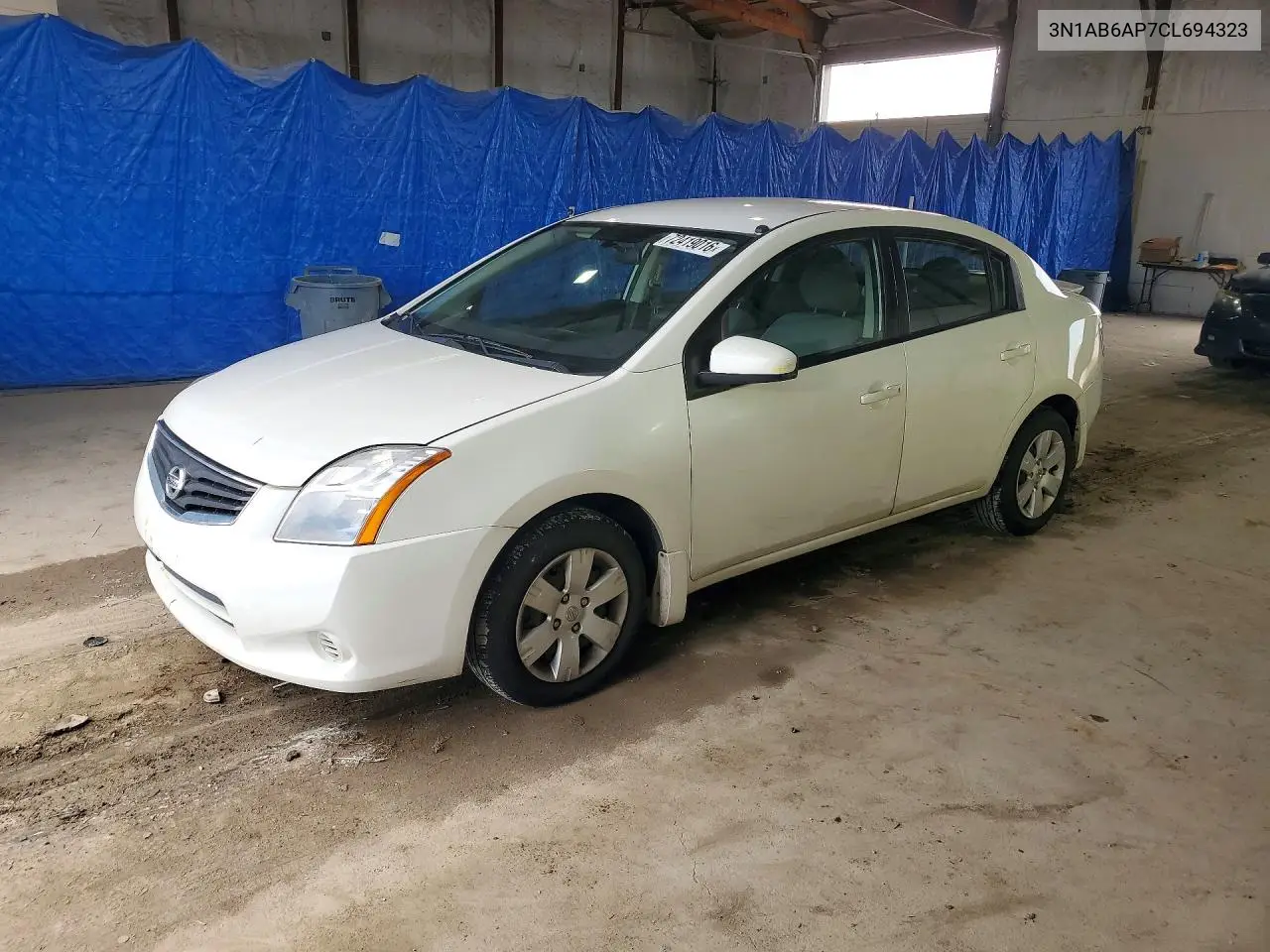 NISSAN SENTRA 2012, VIN 3N1AB6AP7CL694323