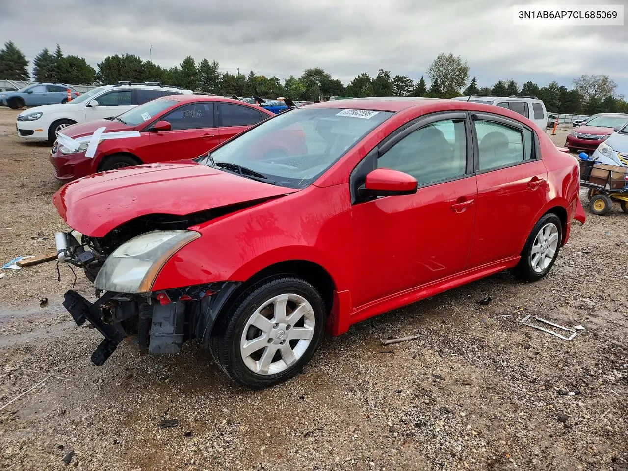 NISSAN SENTRA 2012, VIN 3N1AB6AP7CL685069