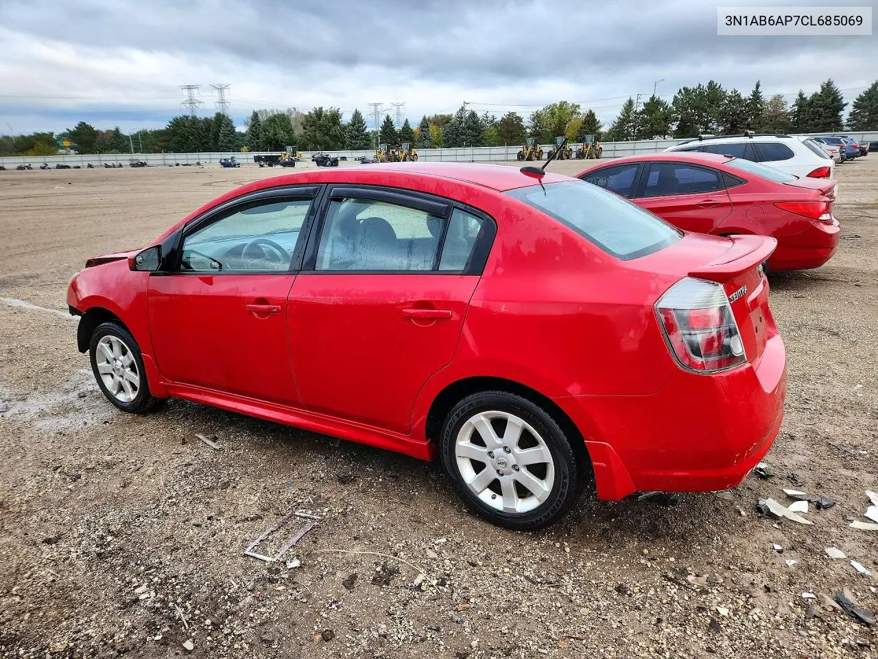 2012 NISSAN SENTRA VIN 3N1AB6AP7CL685069 — фото 2