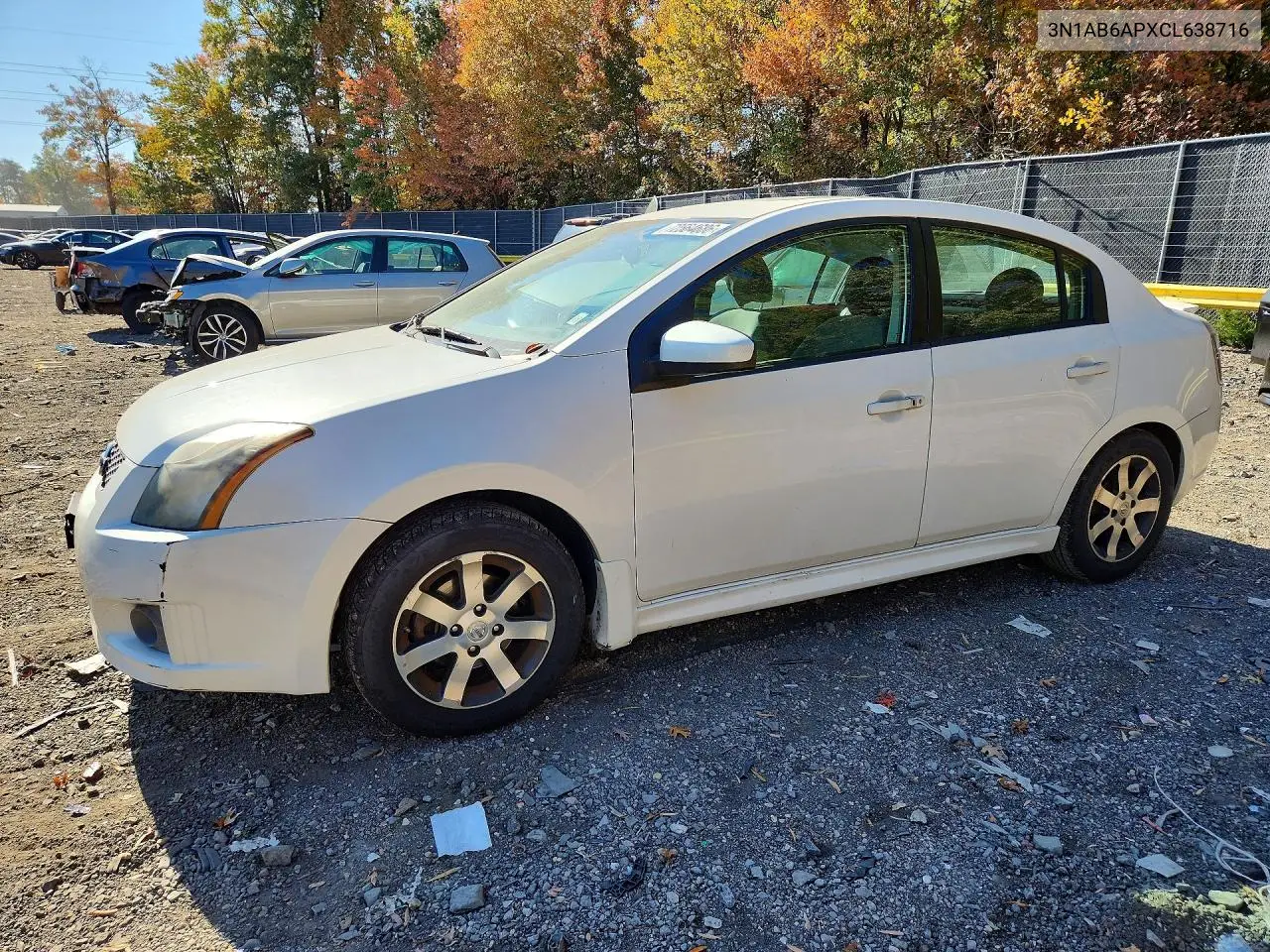 NISSAN SENTRA 2012, VIN 3N1AB6APXCL638716