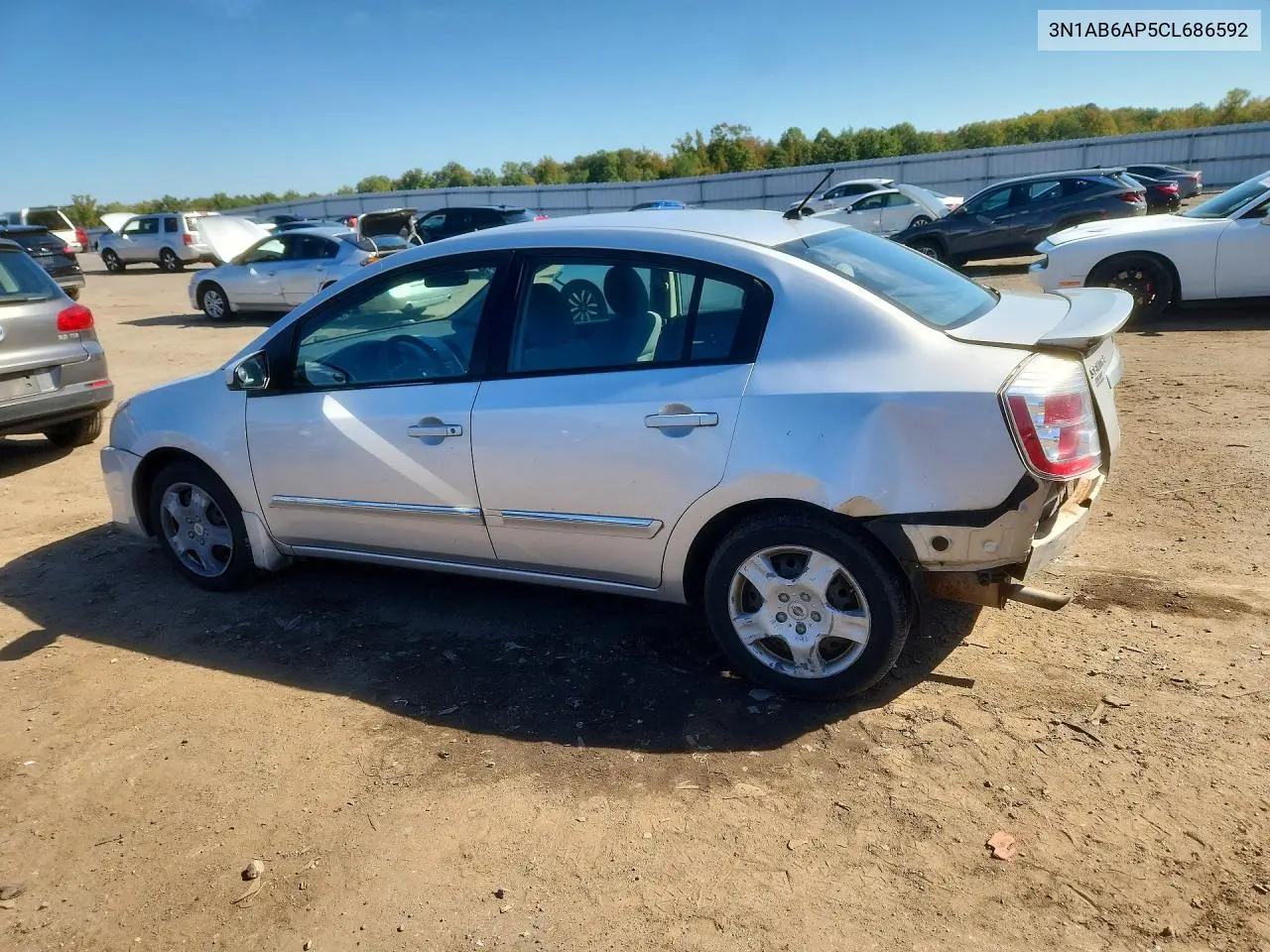 2012 NISSAN SENTRA VIN 3N1AB6AP5CL686592 — фото 2