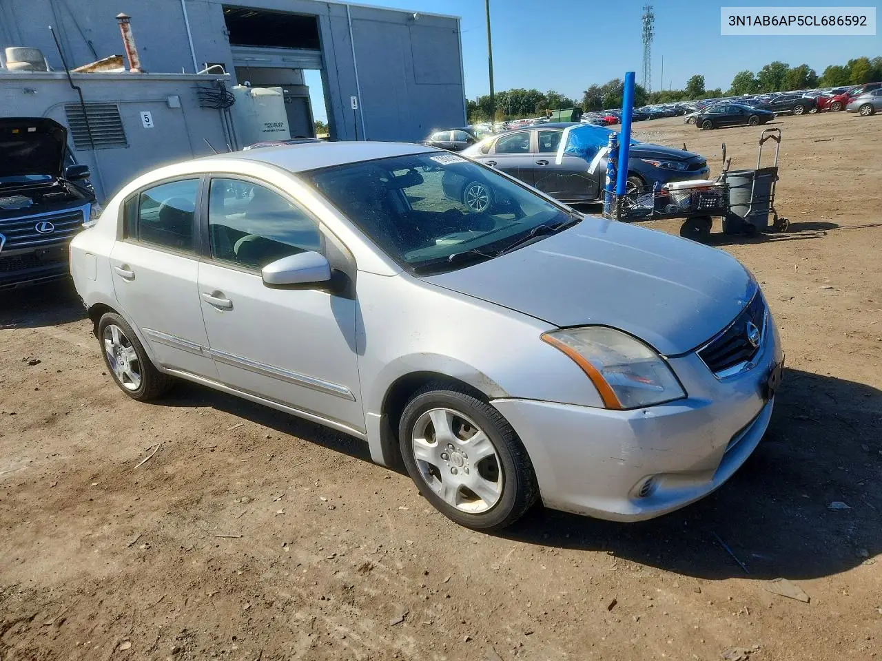 2012 NISSAN SENTRA VIN 3N1AB6AP5CL686592 — фото 4