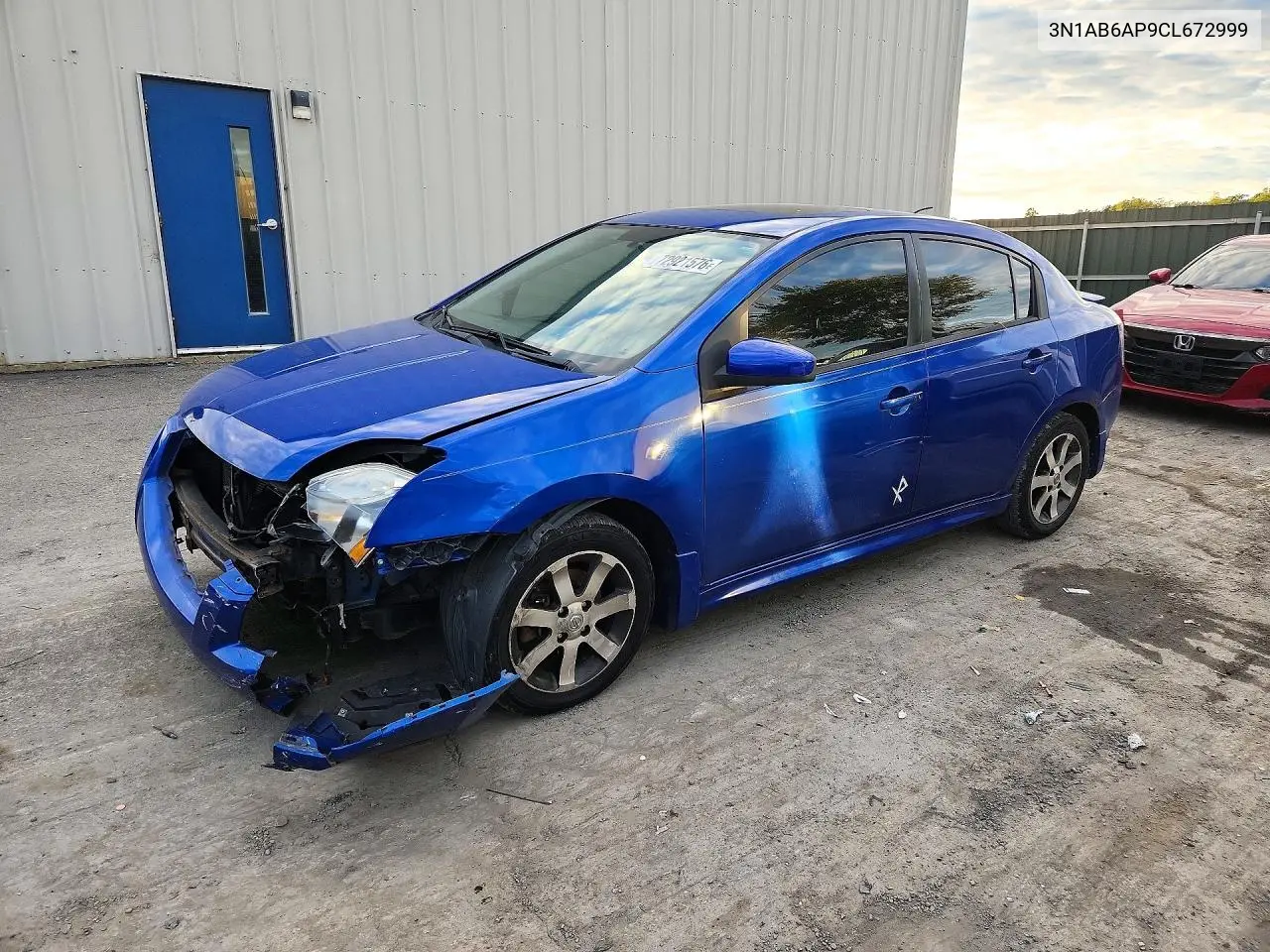 NISSAN SENTRA 2012, VIN 3N1AB6AP9CL672999