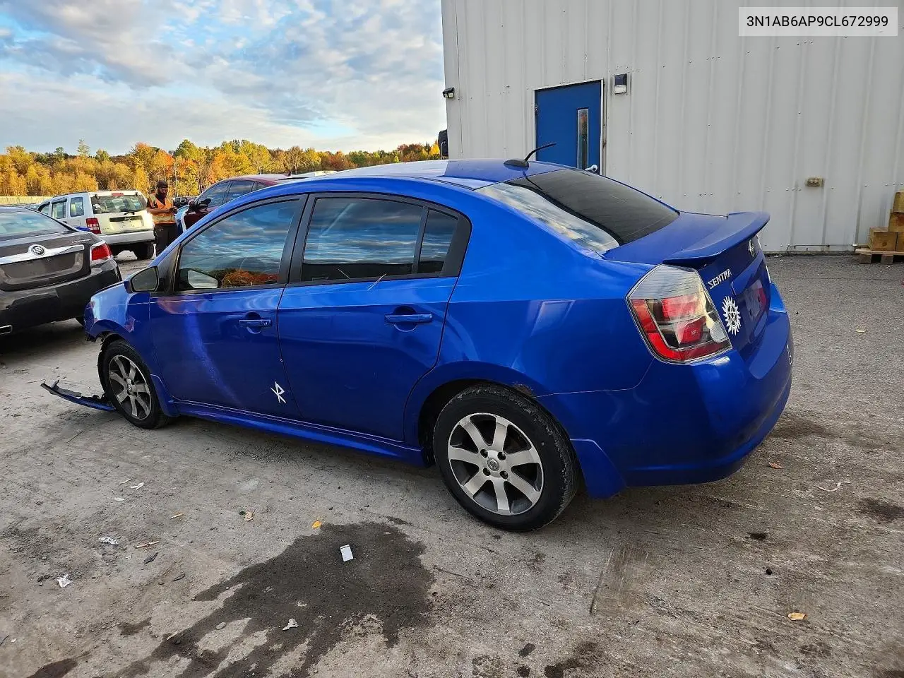 2012 NISSAN SENTRA VIN 3N1AB6AP9CL672999 — фото 2