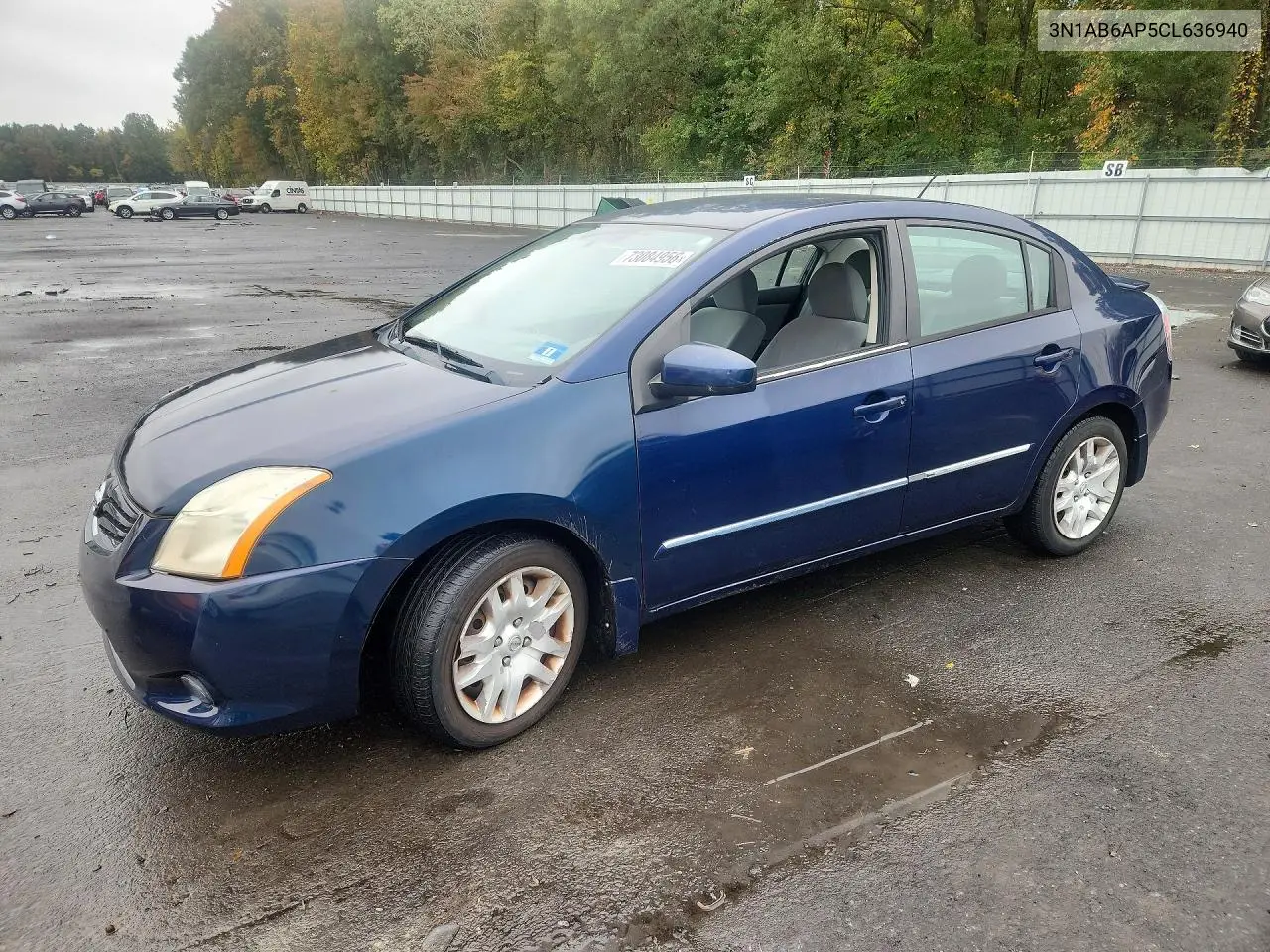 NISSAN SENTRA 2012, VIN 3N1AB6AP5CL636940