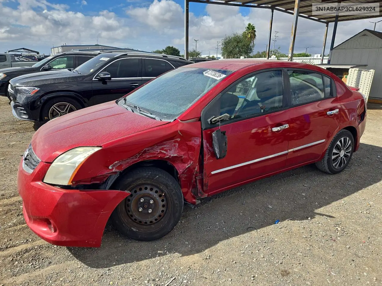 NISSAN SENTRA 2012, VIN 3N1AB6AP3CL629324
