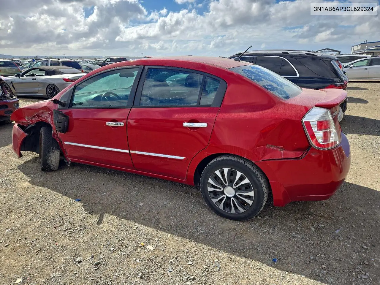 2012 NISSAN SENTRA VIN 3N1AB6AP3CL629324 — фото 2
