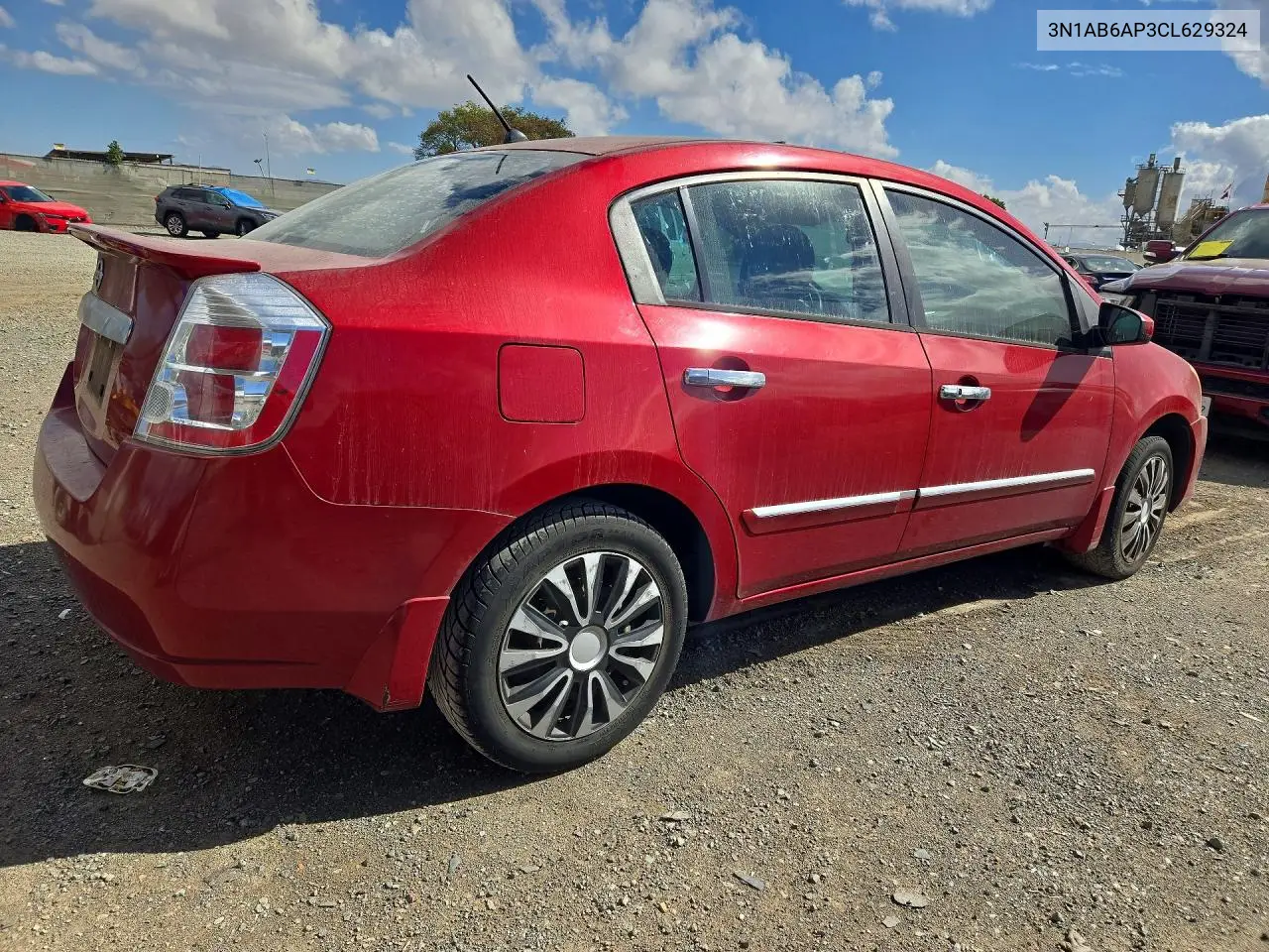 2012 NISSAN SENTRA VIN 3N1AB6AP3CL629324 — фото 3