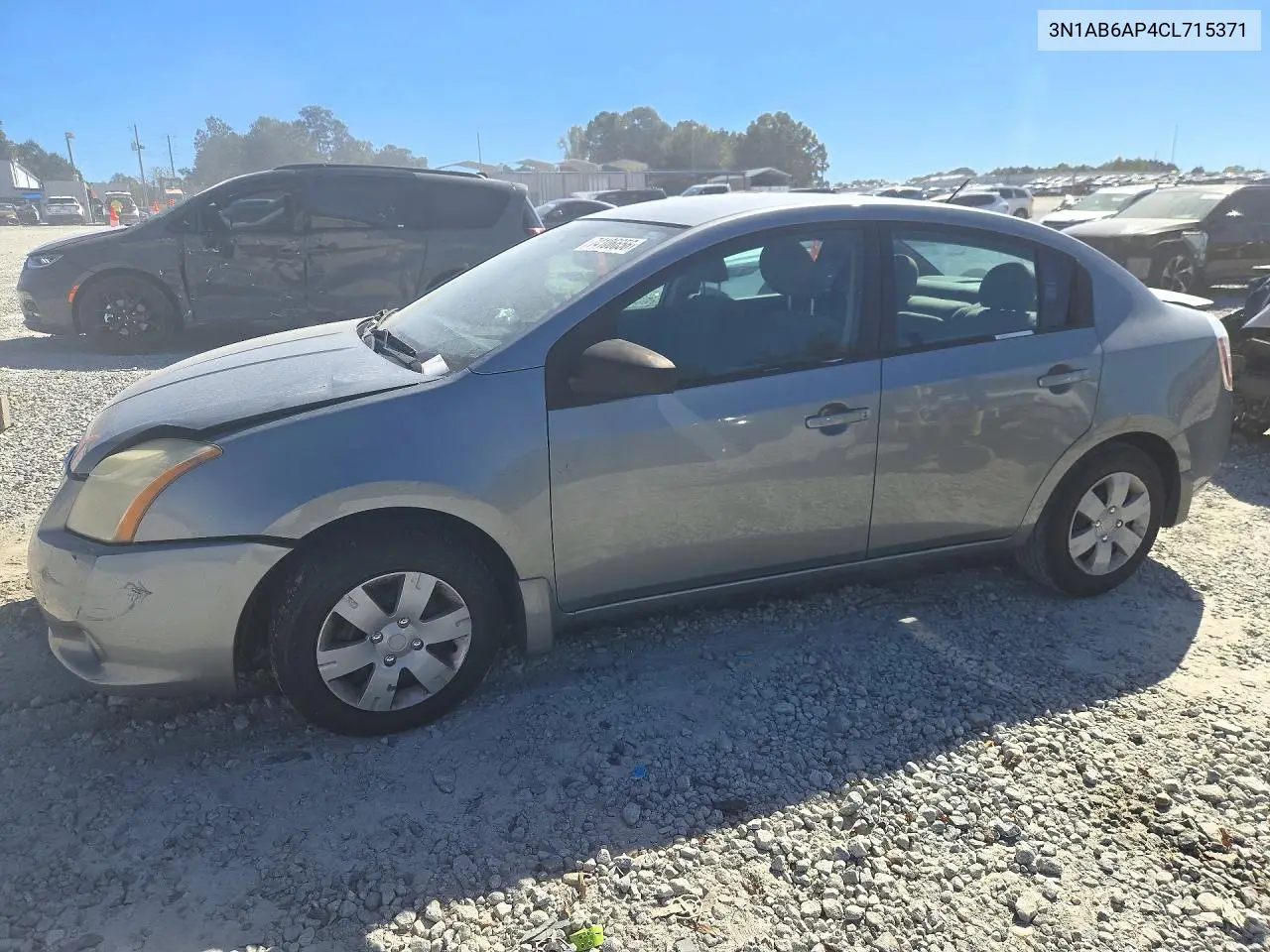 NISSAN SENTRA 2012, VIN 3N1AB6AP4CL715371