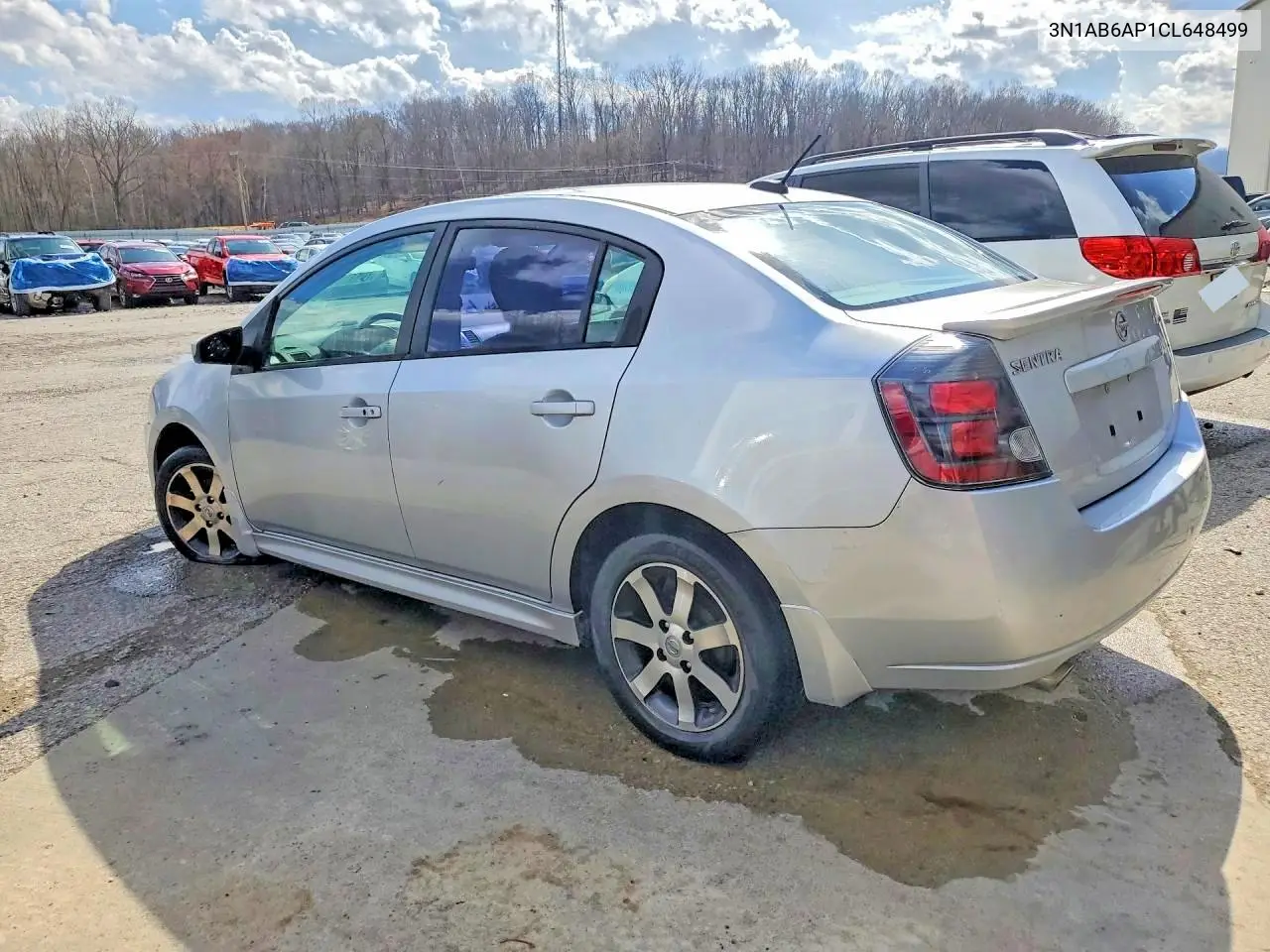 2012 NISSAN SENTRA VIN 3N1AB6AP1CL648499 — фото 2