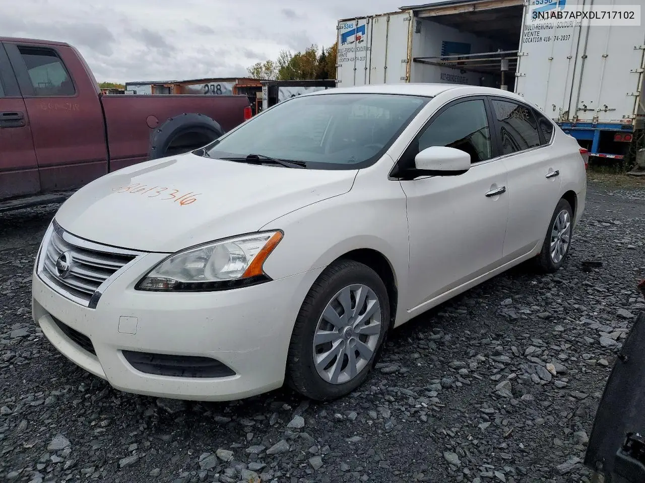 NISSAN SENTRA 2013, VIN 3N1AB7APXDL717102