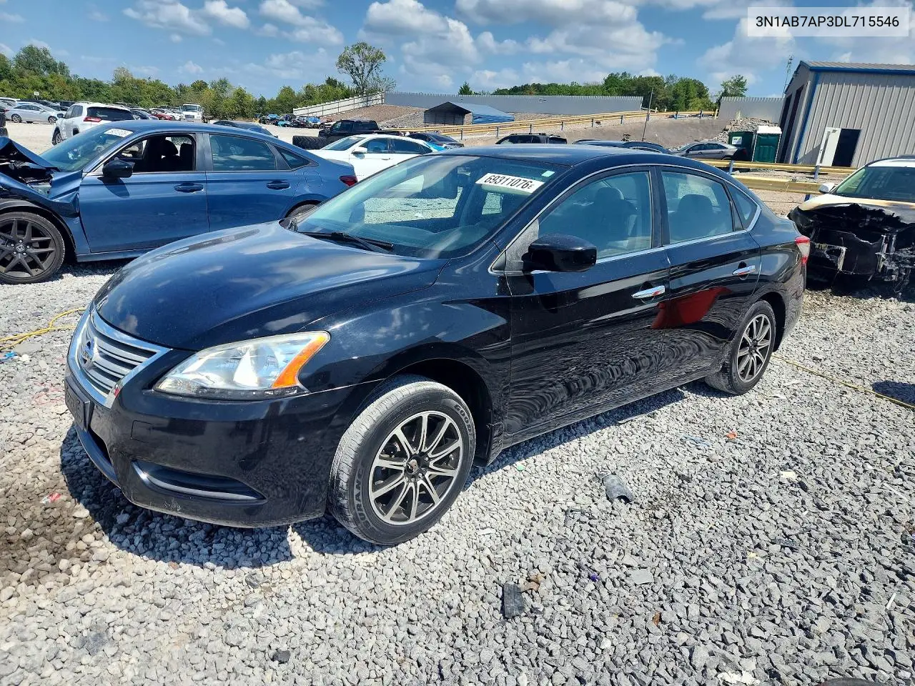 NISSAN SENTRA 2013, VIN 3N1AB7AP3DL715546