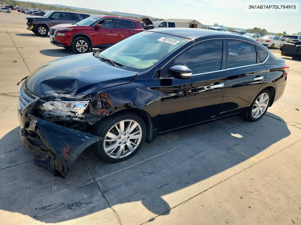NISSAN SENTRA 2013, VIN 3N1AB7AP7DL794915