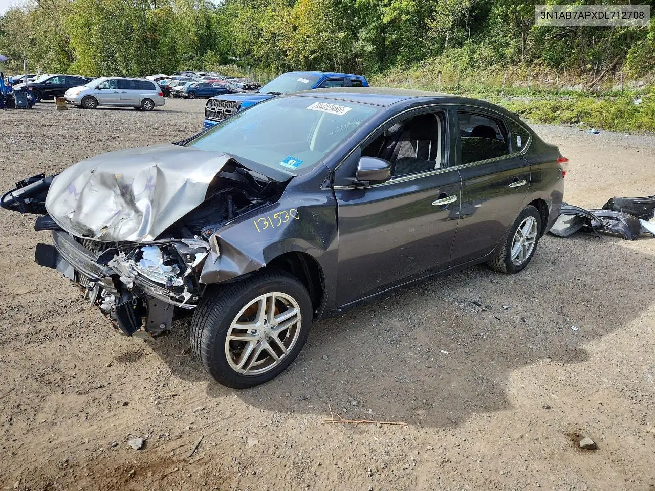 NISSAN SENTRA 2013, VIN 3N1AB7APXDL712708