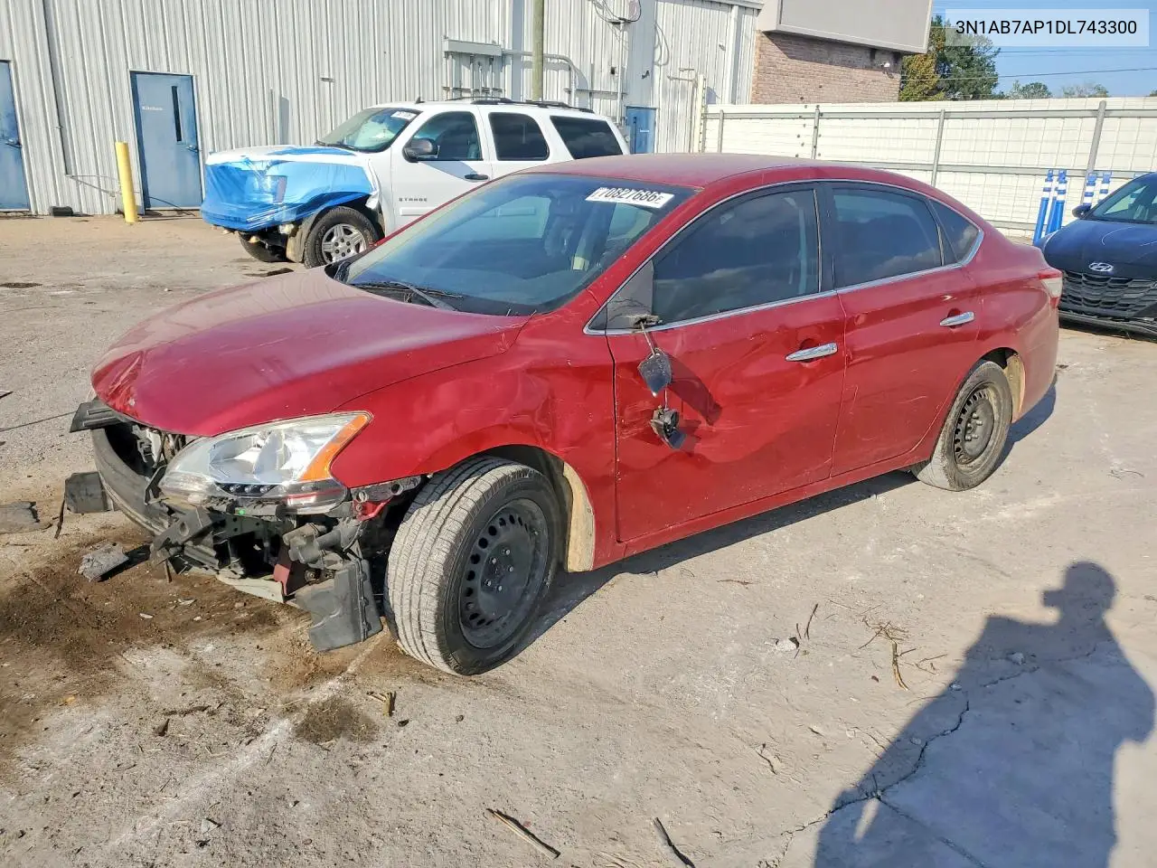 NISSAN SENTRA 2013, VIN 3N1AB7AP1DL743300