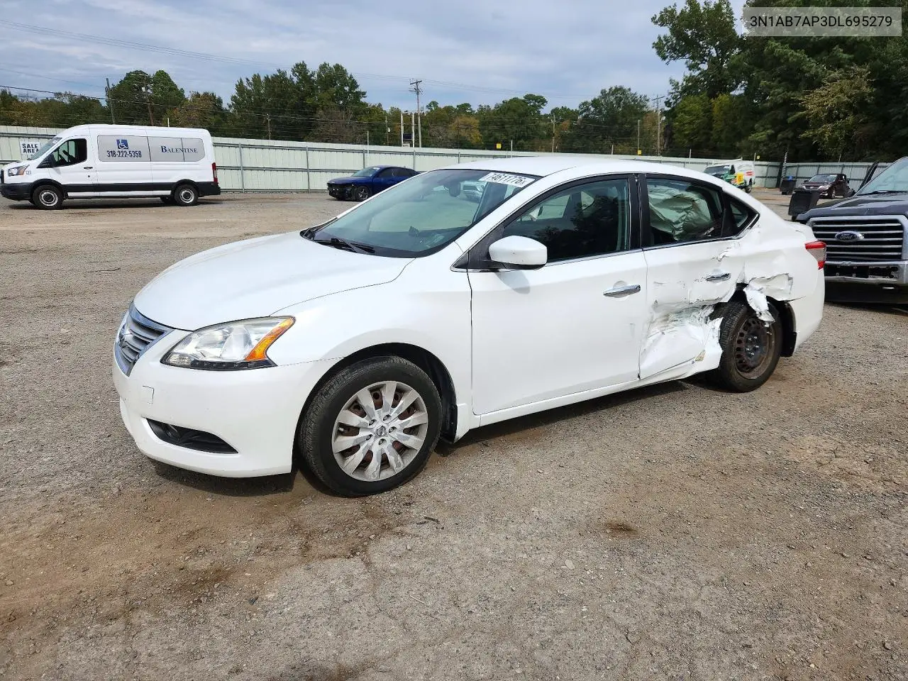 NISSAN SENTRA 2013, VIN 3N1AB7AP3DL695279