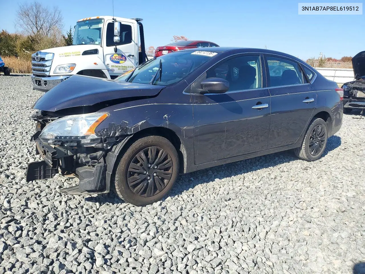 NISSAN SENTRA 2014, VIN 3N1AB7AP8EL619512
