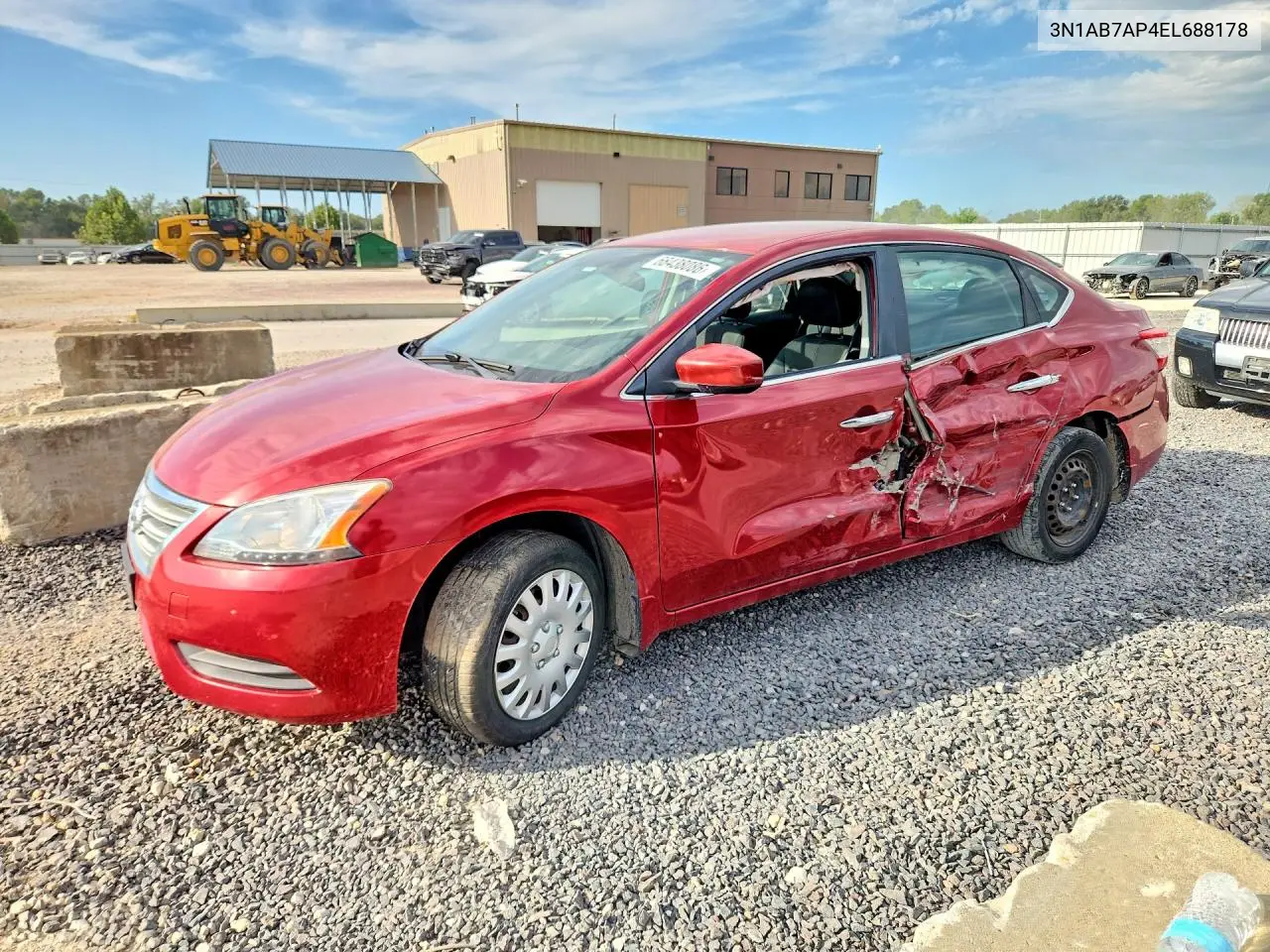 NISSAN SENTRA 2014, VIN 3N1AB7AP4EL688178
