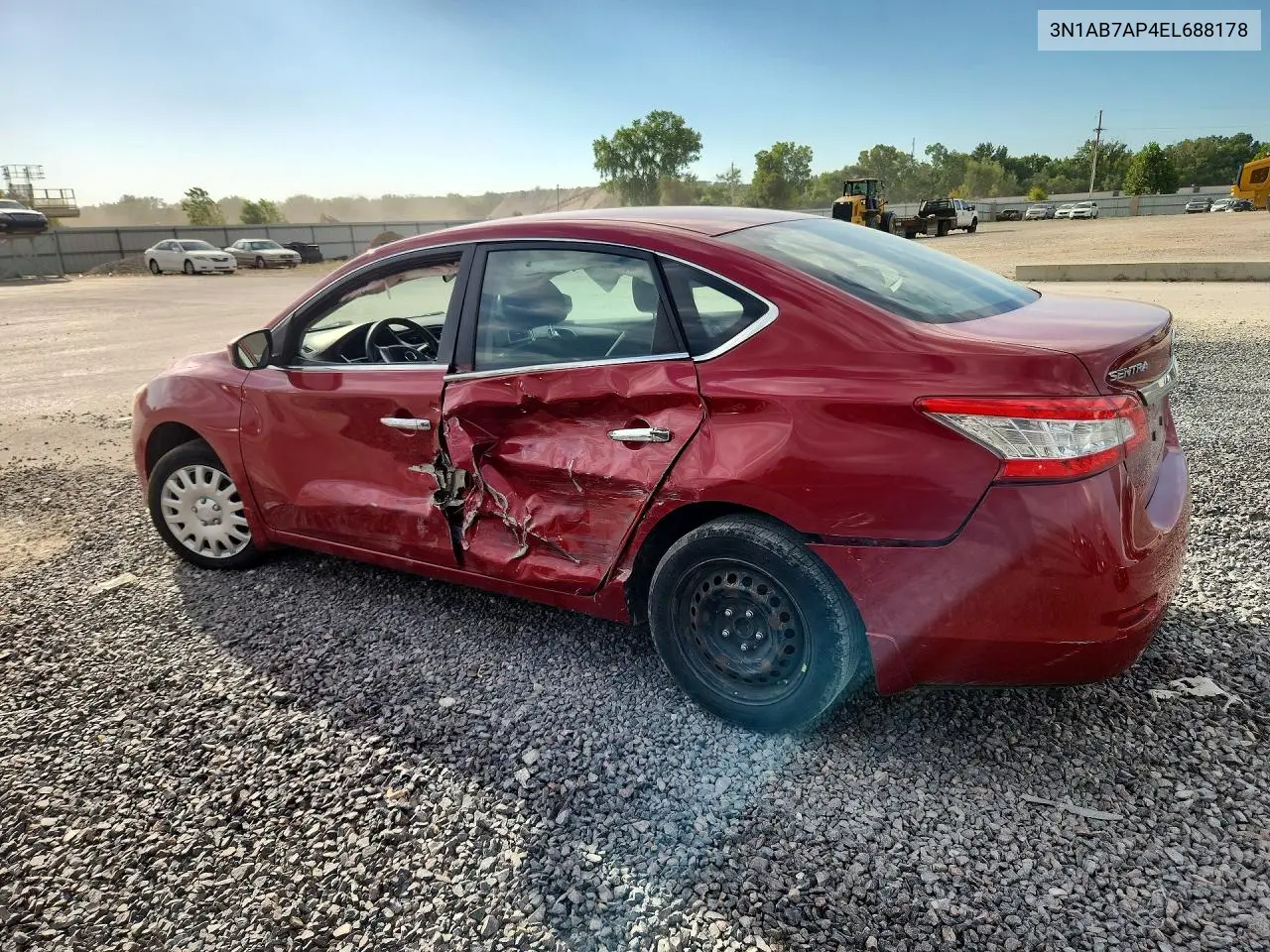 2014 NISSAN SENTRA VIN 3N1AB7AP4EL688178 — фото 2