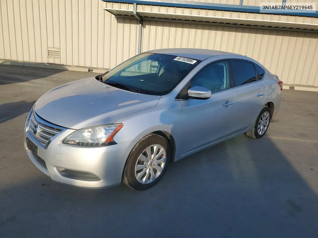 NISSAN SENTRA 2014, VIN 3N1AB7AP6EY219645