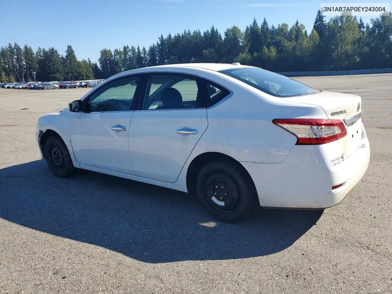 2014 NISSAN SENTRA VIN 3N1AB7AP0EY243004 — фото 2