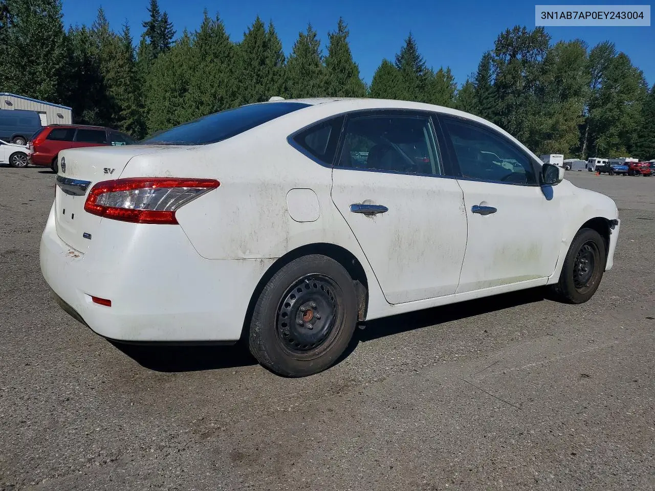 2014 NISSAN SENTRA VIN 3N1AB7AP0EY243004 — фото 3